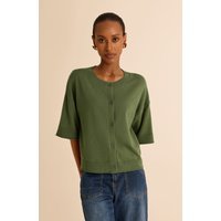 Womens Army Green Cardigan Tops | Cicy Bell