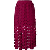Womens Burgundy Hollow Out Maxi Skirts | CicyBell