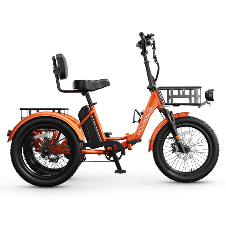 TK2 Folding Electric Trike - Vibrant Orange-Gloss