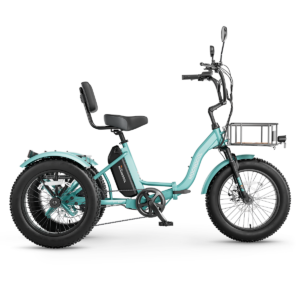 FT1 Fat Tire Electric Trike - Cyan Green-Matte