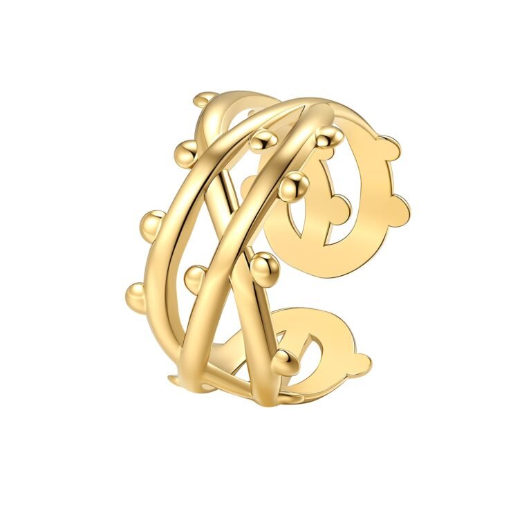 Bubble Twist Open Ring Waterproof - Gold