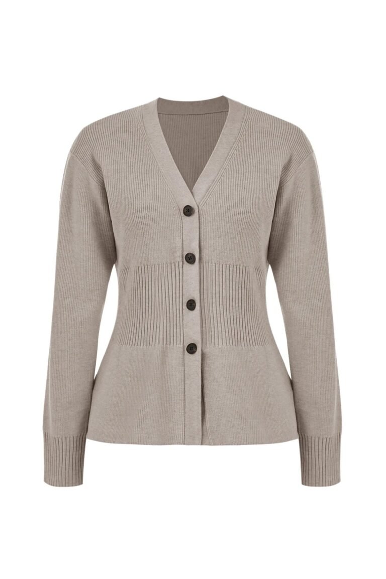 Cicy Bell Womens Khaki Cardigan Sweaters - Khaki / Large