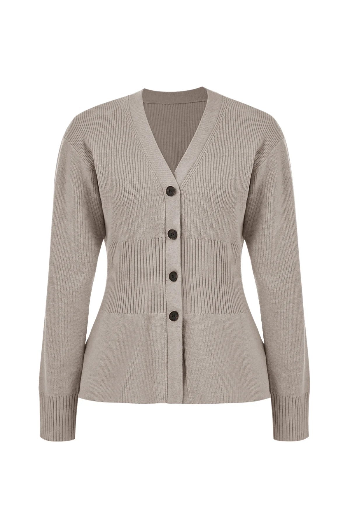 Cicy Bell Womens Khaki Cardigan Sweaters - Khaki / Large