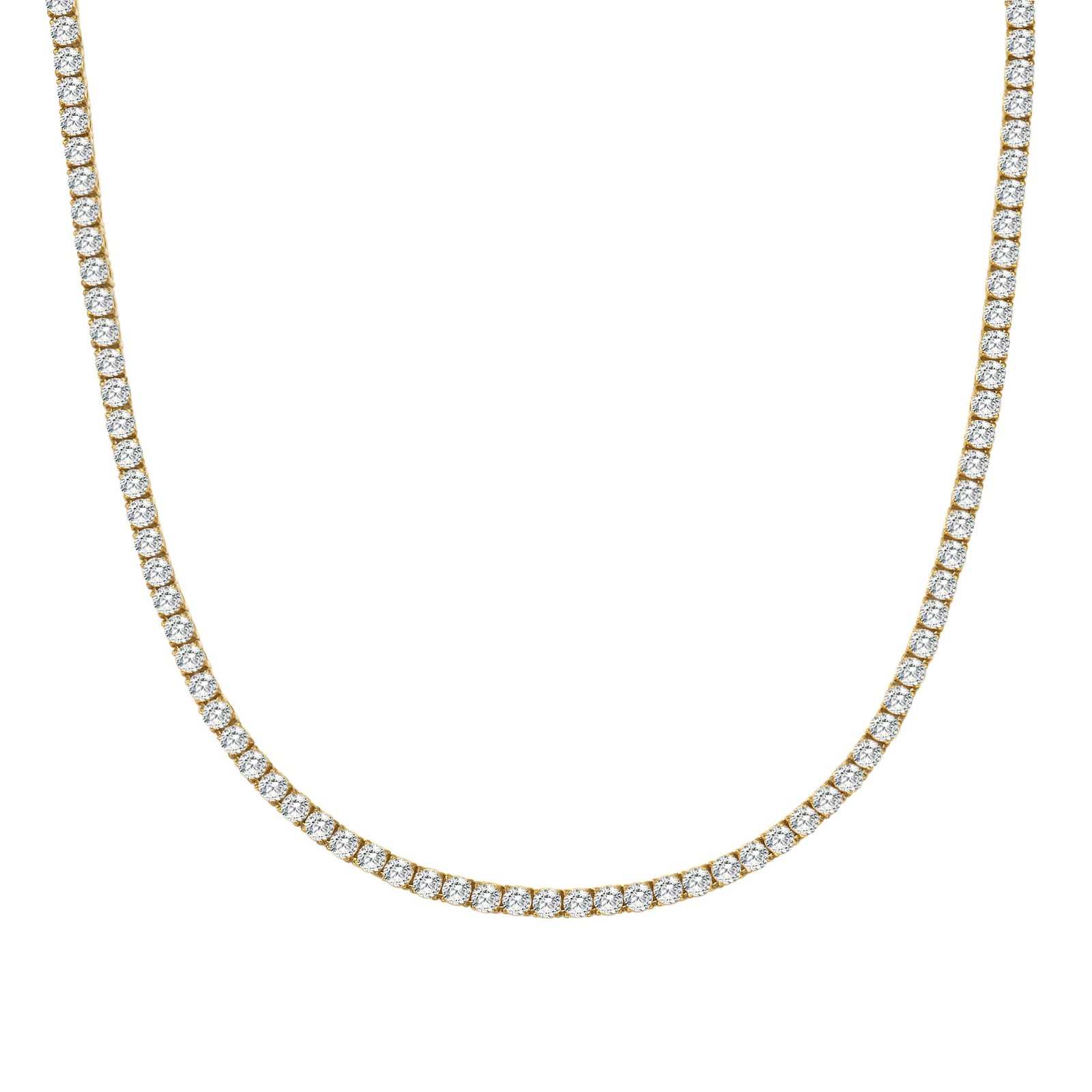 Crystal Tennis Choker Waterproof - Gold