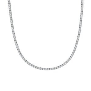 Crystal Tennis Choker Waterproof - Silver