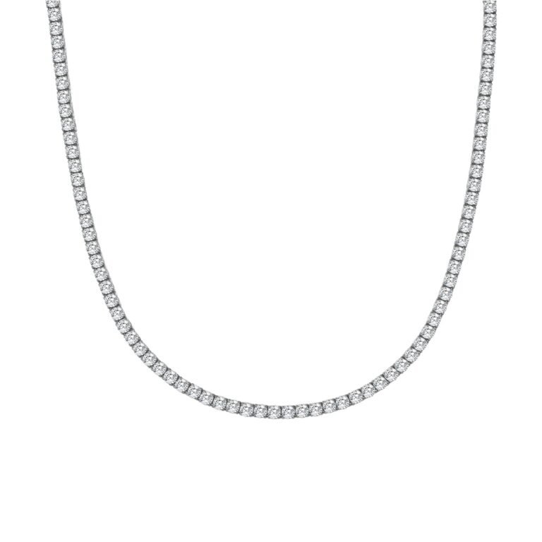 Crystal Tennis Choker Waterproof - Silver