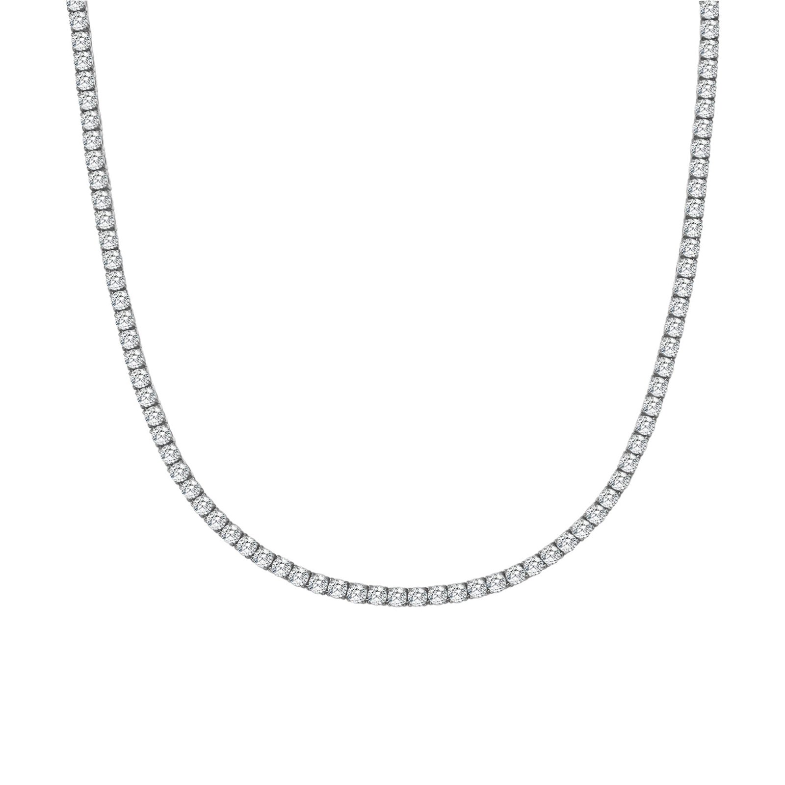 Crystal Tennis Choker Waterproof - Silver