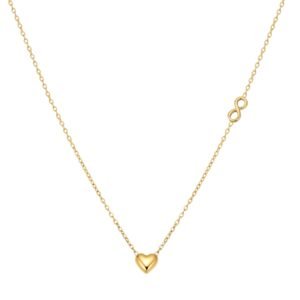 Dainty Infinity Heart Necklace Waterproof - Gold