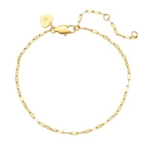 Dainty Rolo Chain Bracelet Waterproof - Gold