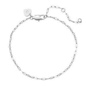 Dainty Rolo Chain Bracelet Waterproof - Silver