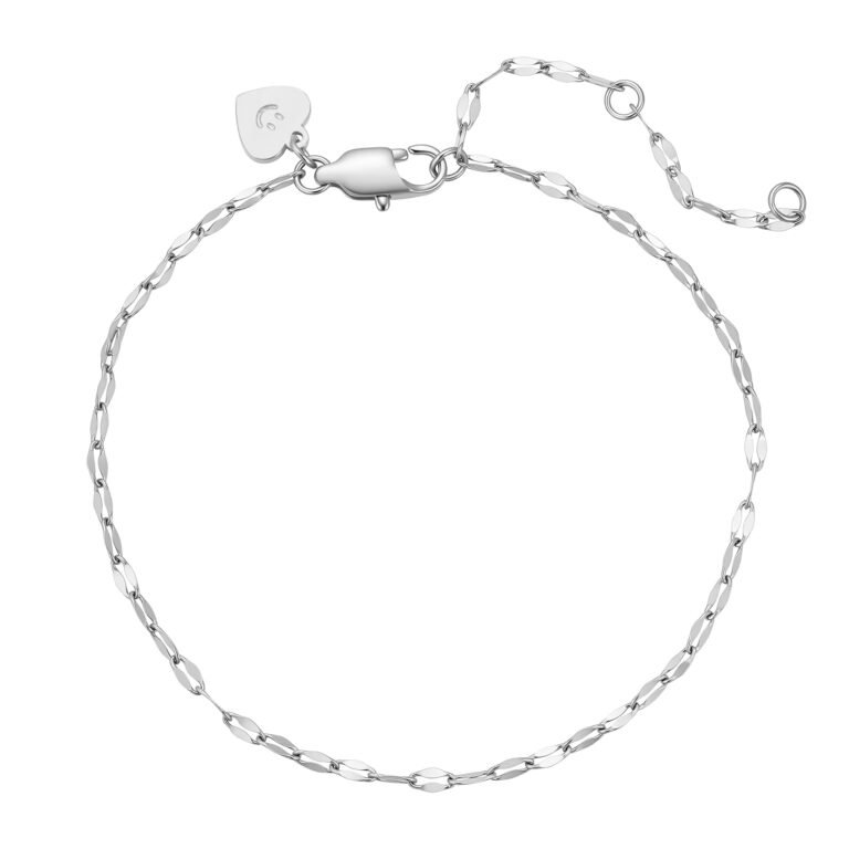 Dainty Rolo Chain Bracelet Waterproof - Silver