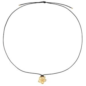 Daisy Flower Charm Cord Necklace Waterproof - Gold