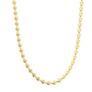 Heart Link Choker Waterproof - Gold