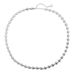 Heart Link Choker Waterproof - Silver