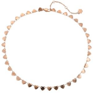 Linked Heart Statement Choker Waterproof - Rose Gold