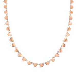Linked Heart Statement Choker Waterproof - Rose Gold