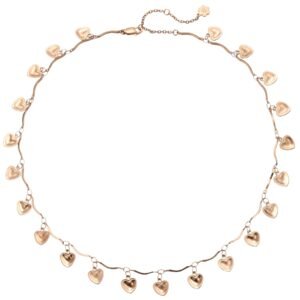 Love Heart Statement Choker Waterproof - Rose Gold
