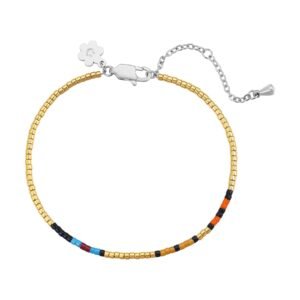 Playful Colors Bead Bracelet Waterproof - Silver
