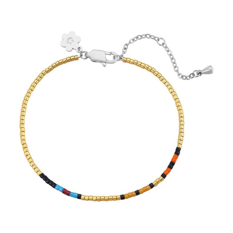 Playful Colors Bead Bracelet Waterproof - Silver