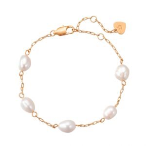 Serene Pearl Bracelet Waterproof - Rose Gold