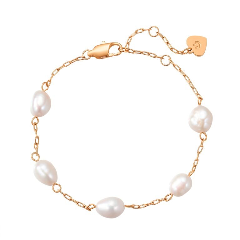 Serene Pearl Bracelet Waterproof - Rose Gold
