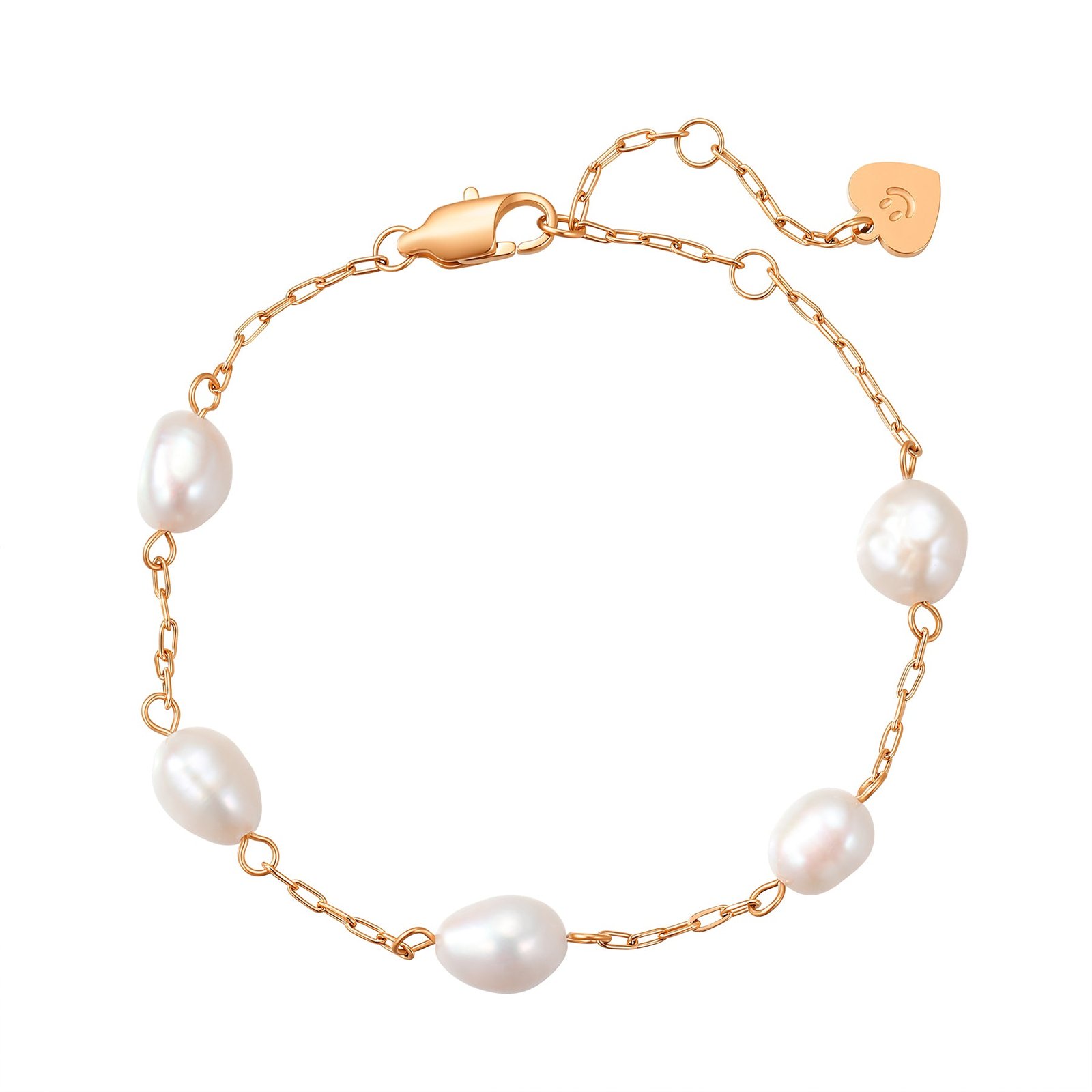 Serene Pearl Bracelet Waterproof - Rose Gold