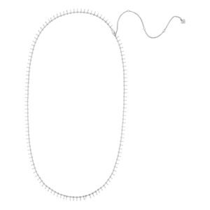 Textured Bar Drop Belly Chain Waterproof - Silver