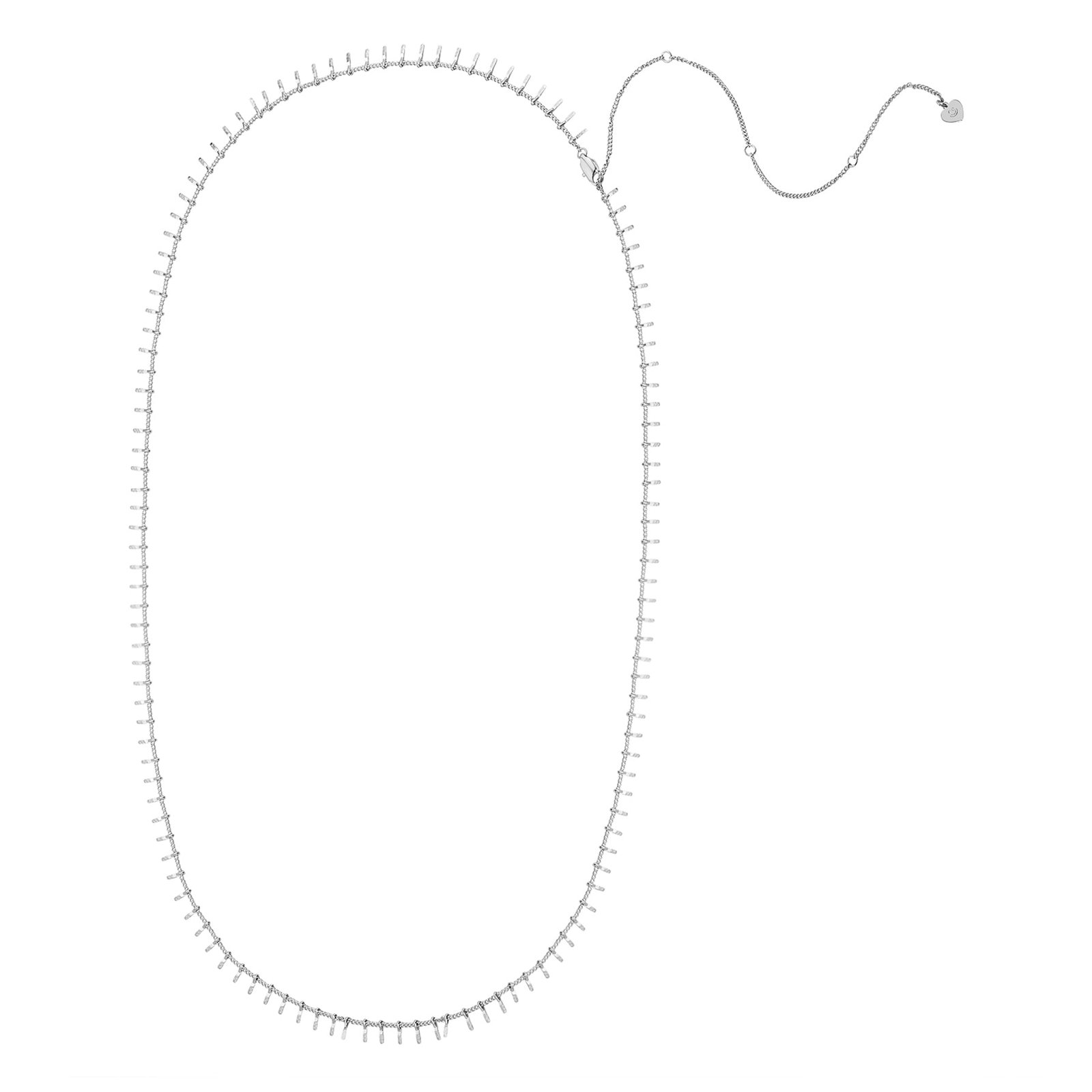 Textured Bar Drop Belly Chain Waterproof - Silver