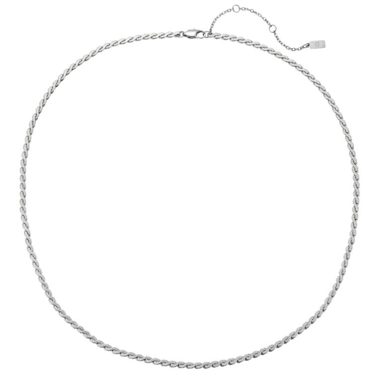Twist Link Chain Statement Waterproof - Silver