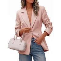 Womens Pink  Business Casual Suit Jackets  | CicyBell