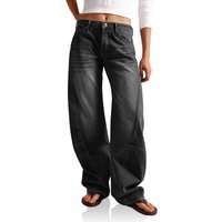 Womens Black Baggy Wide Leg Jeans | CicyBell