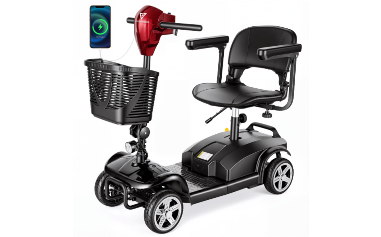Vanpowers VanSwift Personal Compact Scooter - Obsidian Black and Lava Red / One-Size