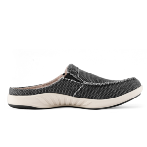 Men's Canvas Arch Support Slippers - Black / 8 US