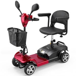 Vanpowers VanSwift Personal Compact Scooter - Obsidian Black and Lava Red / One-Size