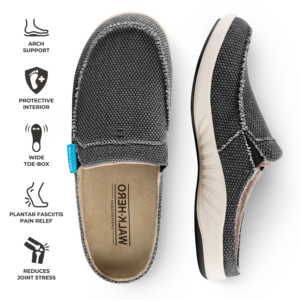 Women's Canvas Clog Slipper - Built-in Arch Support - Classic Black / 5