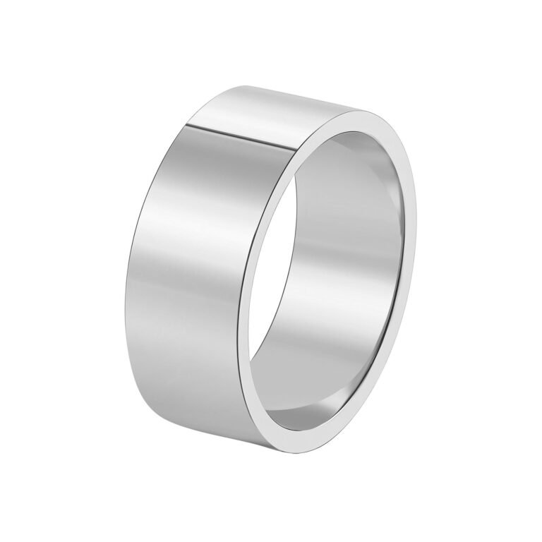 Chunky Wide Band Ring Waterproof - Silver / Diameter 16.5 mm | 52 | US - 6