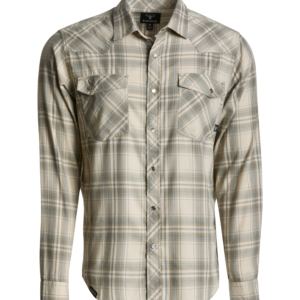 Western Snap Flannel - Western Khaki Plaid / M