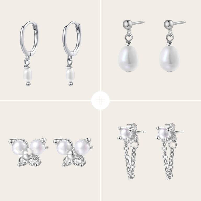 Pearly Earring Set - Silver