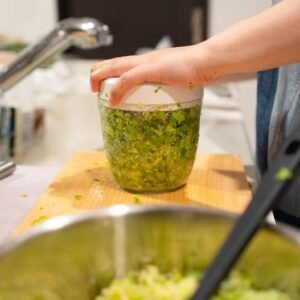 Compact multi-functional kitchen herb chopper and prep tool