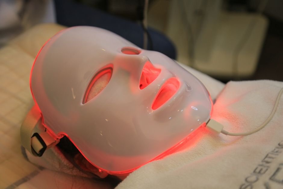 LED anti-aging facial therapy mask and skincare devices