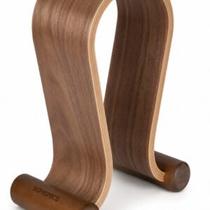 SAMDI curved wood headphone stand for home office desk