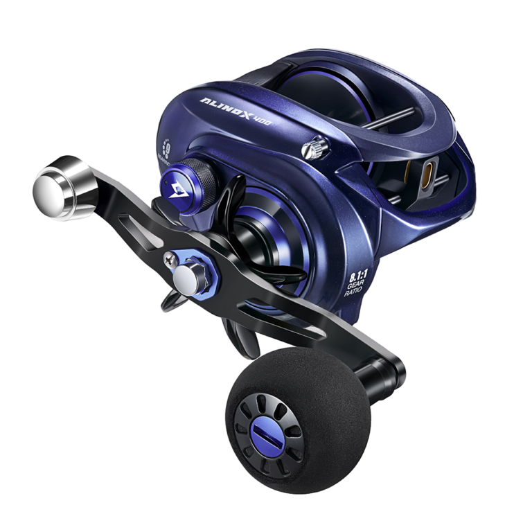Piscifun® AlinoX 400 Saltwater Freshwater Baitcasting Reel With Bait Clicker - 8.1:1 Blue&Purple / Right Hand