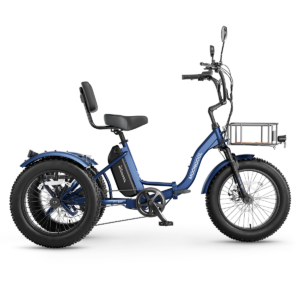FT1 Fat Tire Electric Trike - Navy Blue-Matte