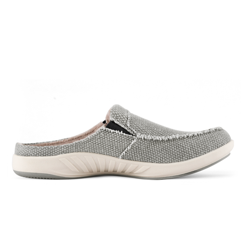 Men's Canvas Arch Support Slippers - Grey / 8 US