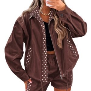 Womens 2 Piece Outfits Jackets and Short Sets | Cicy Bell - White / Small