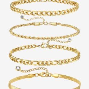 Women 18K Gold Opal Layered Bracelets | CicyBell - Gold G