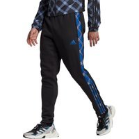 adidas Tiro Winterized Tartan Tracksuit Bottoms - Black / Royal Blue | Size: S