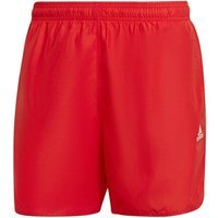 adidas Solid CLX Swim Shorts - Red / White | Size: XS