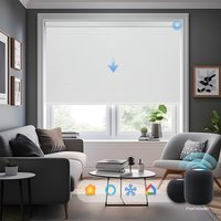 Motorized Roller Shades With Jacquard Pattern